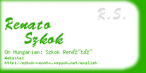 renato szkok business card